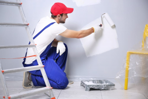 Picture of painter painting a wall