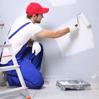 Picture of painter painting a wall