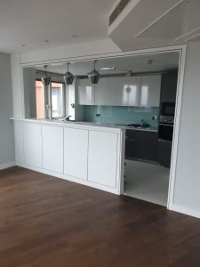 Partition wall installation